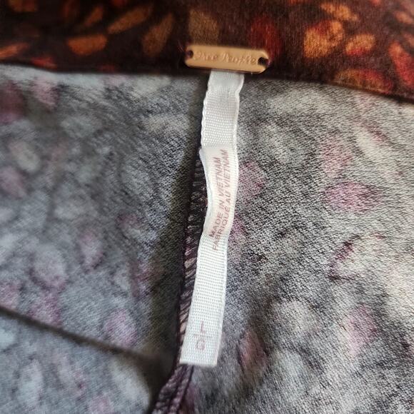 Free People Shayla Floral Long Sleeve Faux Wrap Jersey Maxi Dress Size Large - Picture 3 of 6